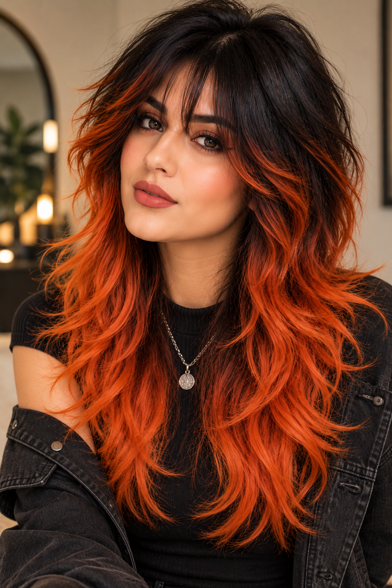 20 Black to Orange Ombre Wig Ideas for a Bold and Stylish Look